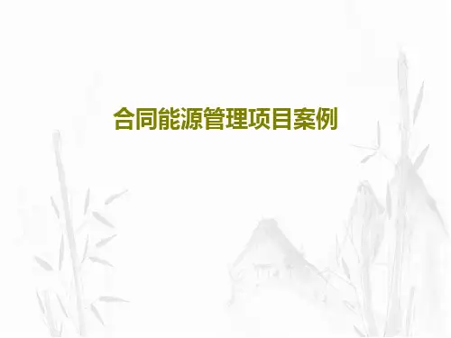 合同能源管理项目案例共40页PPT