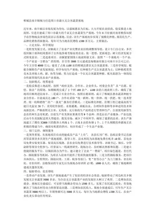 郸城县南丰镇倾力打造周口市最大无公害蔬菜基地11