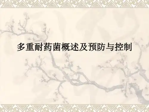 多重耐药菌概述及预防与控制ppt课件