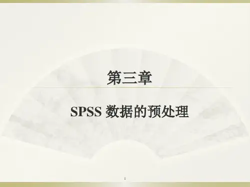 第-3-章--SPSS-数据的预处理