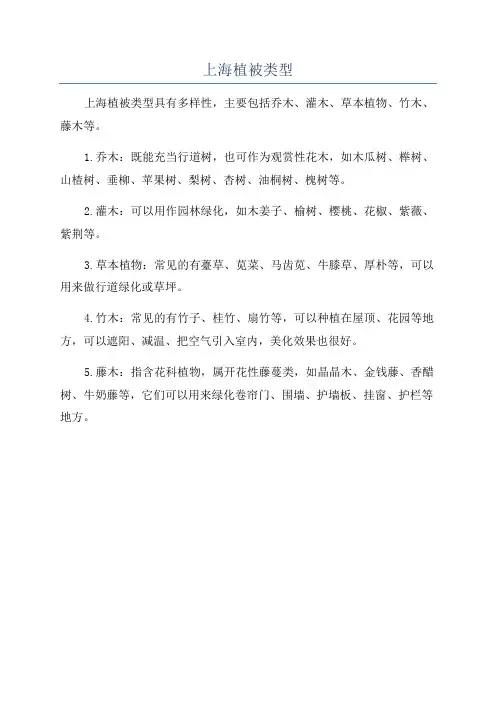 上海植被类型