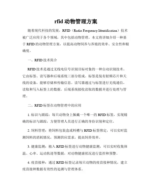 rfid动物管理方案