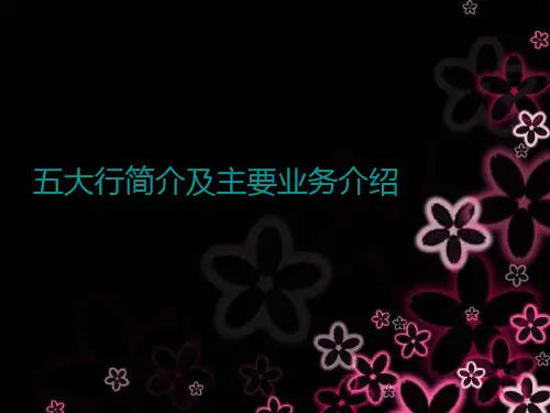 五大行简介及主要业务介绍