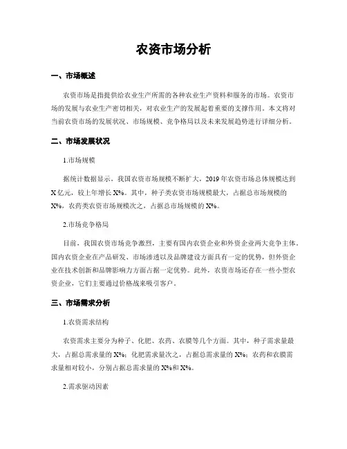 农资市场分析