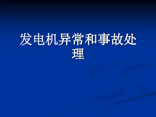 发电机异常和事故处理资料