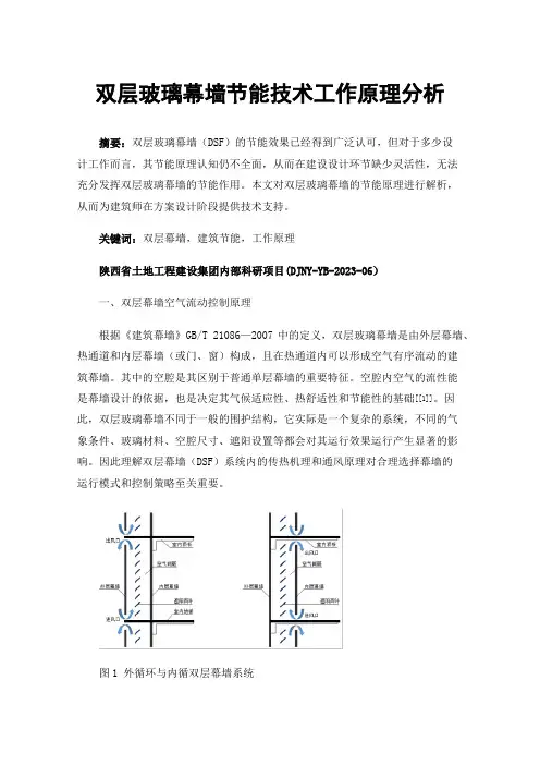 双层玻璃幕墙节能技术工作原理分析