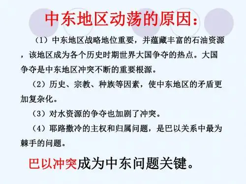 中东地区动荡的原因