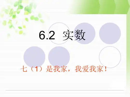 沪教版七年级数学下册6.2实数课件