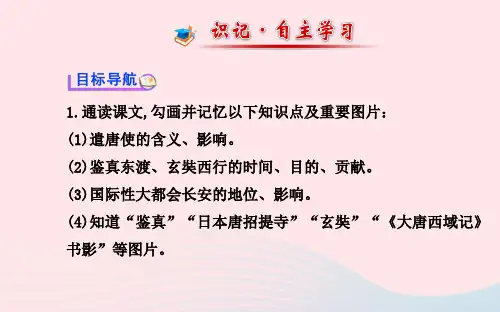 七年级历史下册第一单元繁荣与开放的社会第6课开放与交流课件北师大版