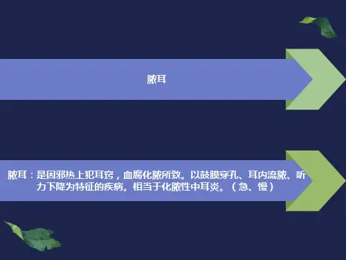 急性化脓性中耳炎ppt课件