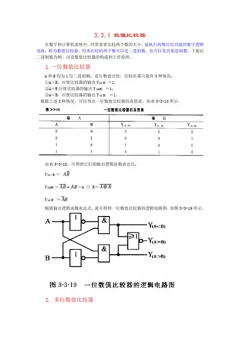 数字电路基础_D03-03C数值比较器