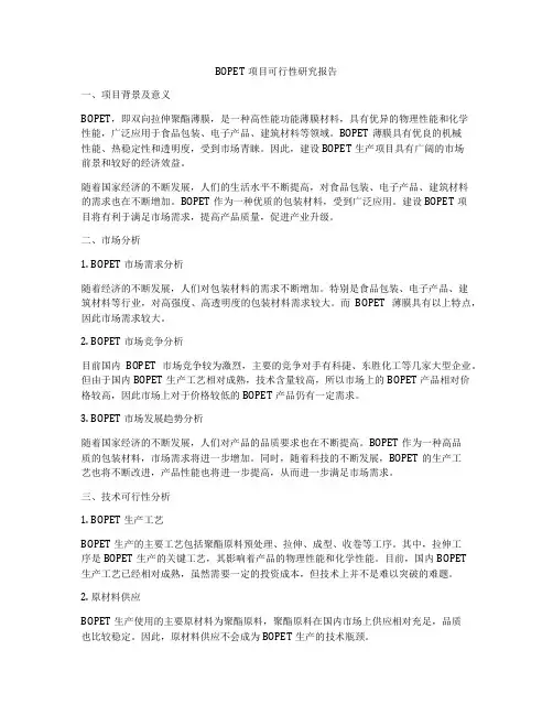 BOPET项目可行性研究报告