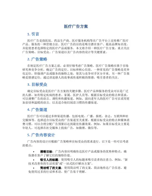 医疗广告方案