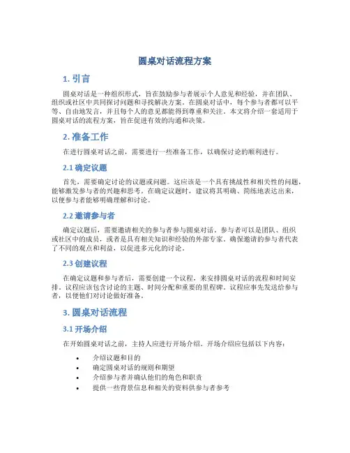 圆桌对话流程方案