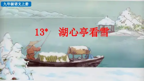 2022年部编版九年级上册《湖心亭看雪 (2)》公开课课件