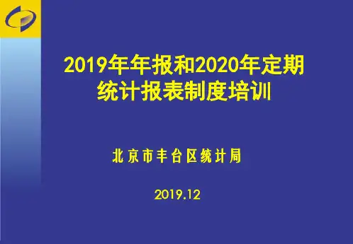2019年年报和2020年定期统计报表制度培训