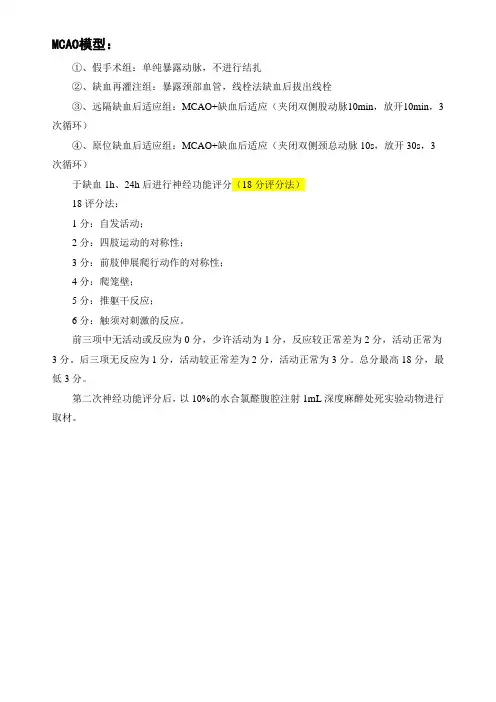 MCAO模型的建立与判定