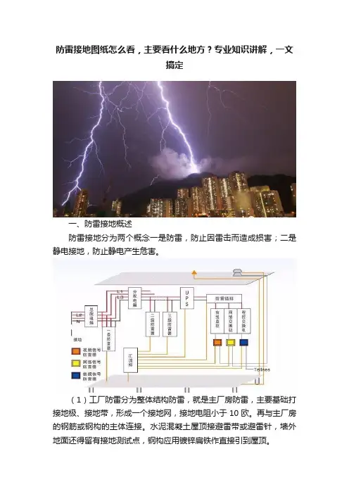 防雷接地图纸怎么看，主要看什么地方？专业知识讲解，一文搞定