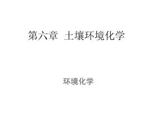 环境化学第六章(1)