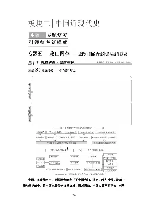 2023年高考历史总复习-救亡图存——近代中国的内忧外患与抗争探索