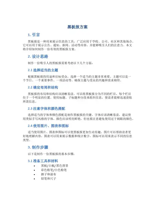 黑板报方案