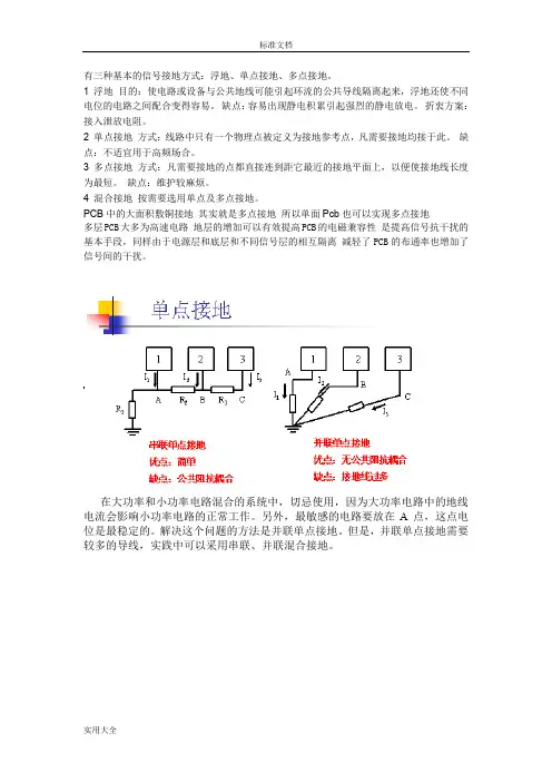 单点接地和多点接地
