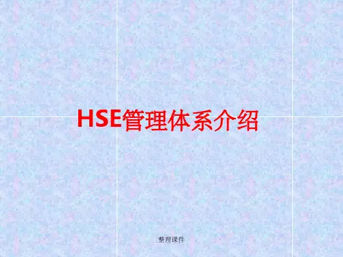 《HSE管理体系讲稿》