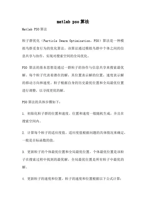 matlab pso算法