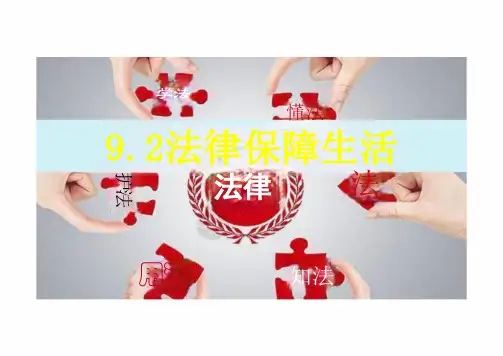9.2 法律保障生活 课件(18张PPT)-2023-2024学年统编版道德与法治七年级下册