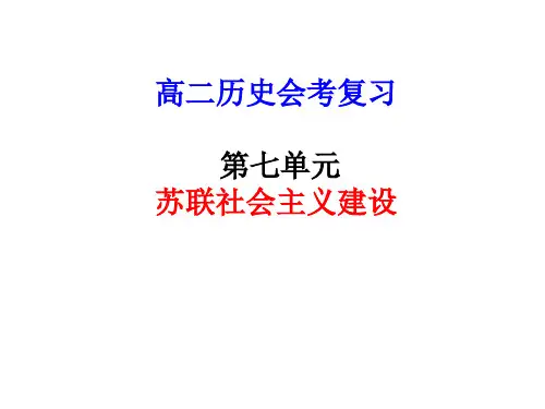 高二历史苏联社会主义建设