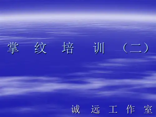 掌    纹    培     训   (二)