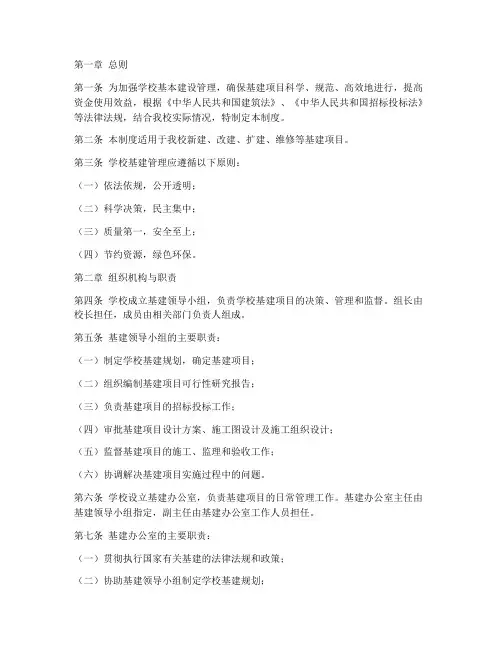 学校基建管理制度范文