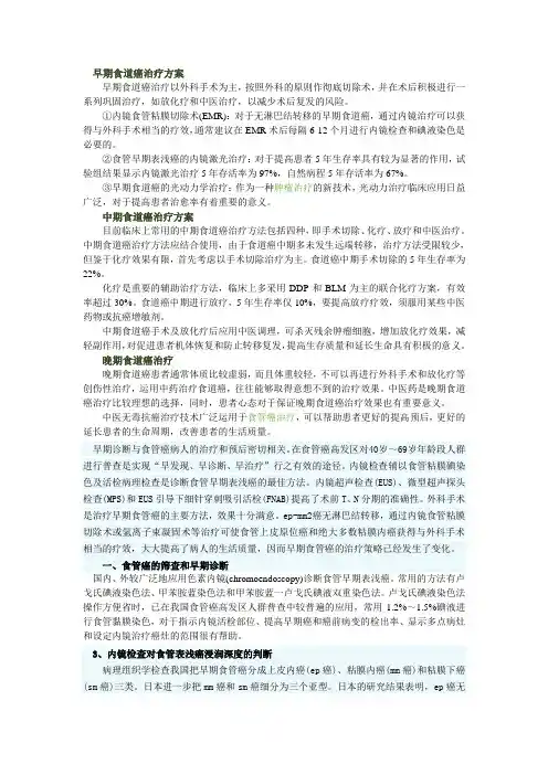早期食道癌治疗方案
