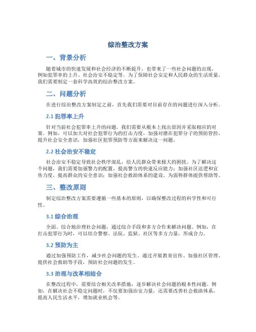 综治整改方案
