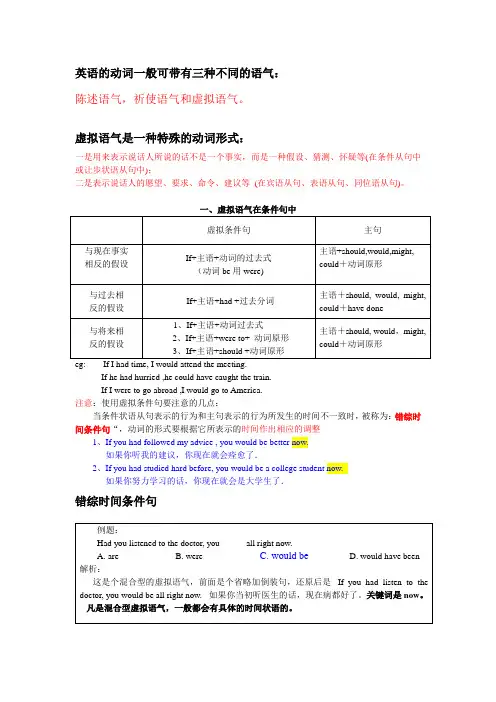 四级虚拟语气详解