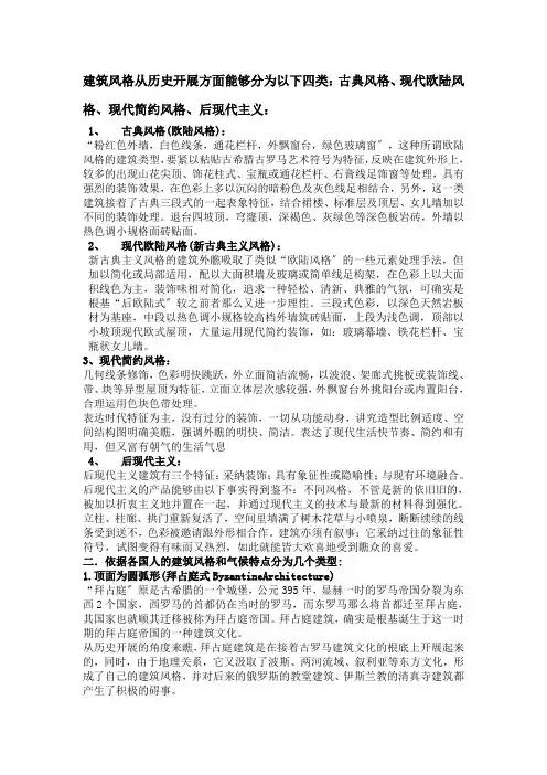 做房地产必知的建筑风格(全)