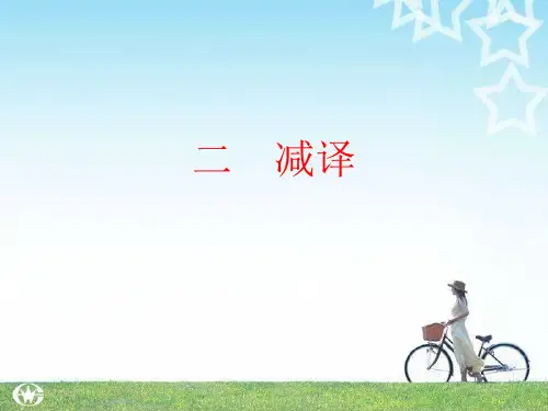 日汉笔译-减译