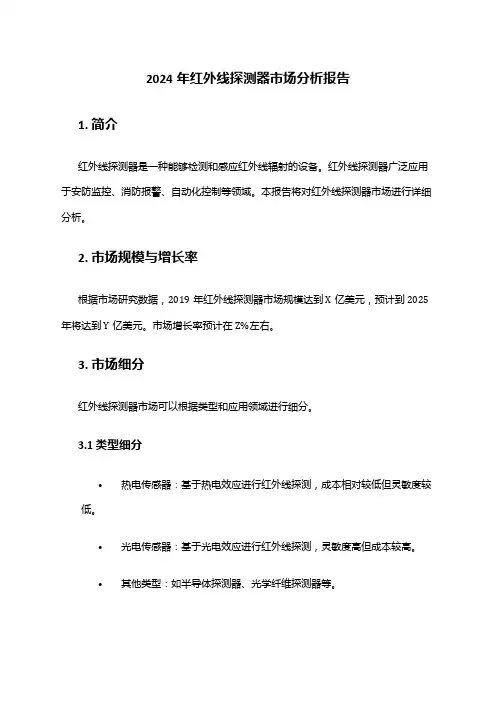 2024年红外线探测器市场分析报告