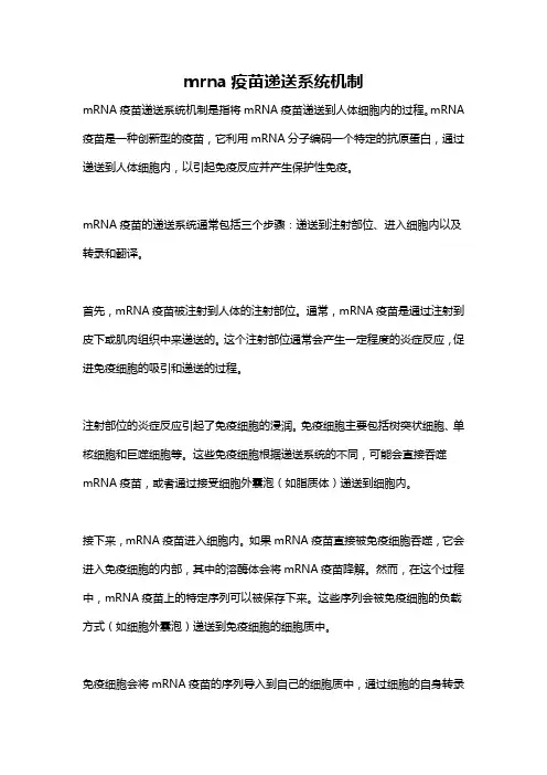 mrna疫苗递送系统机制
