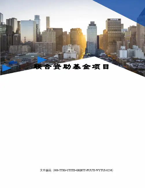联合资助基金项目