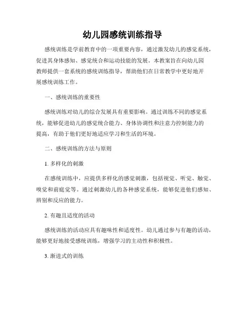 幼儿园感统训练指导