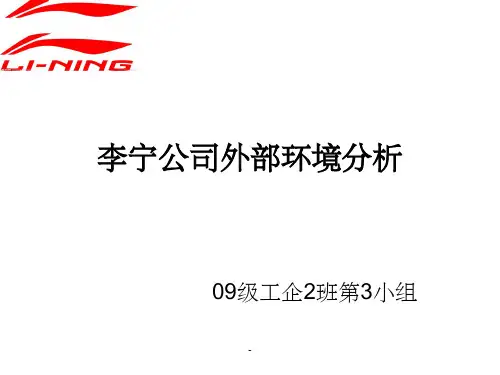 李宁外部环境分析