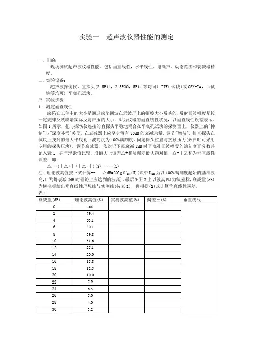 超声波检测--实验讲义