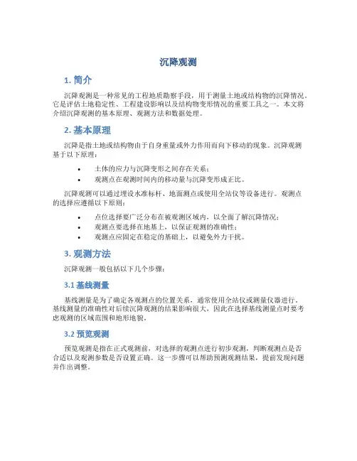 沉降观测_精品文档