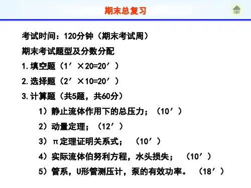 流体力学期末总复习