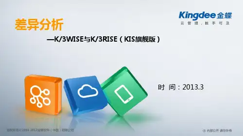 K3WISE与K3RISE(KIS旗舰版)差异