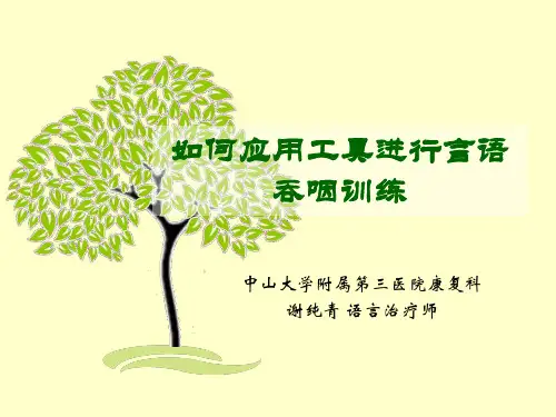 如何应用工具进行言语吞咽训练  言语治疗师专区 