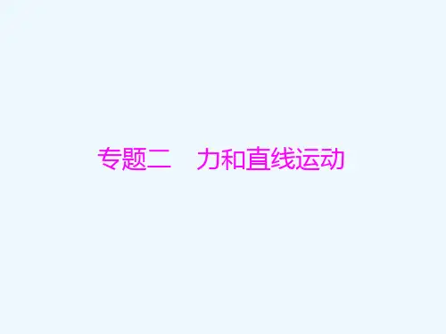 2020版高考物理二轮复习 重点讲练专题二 力和直线运动课件