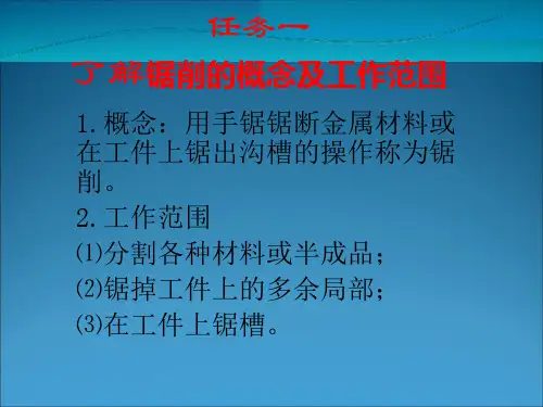 钳工工艺课件锯削