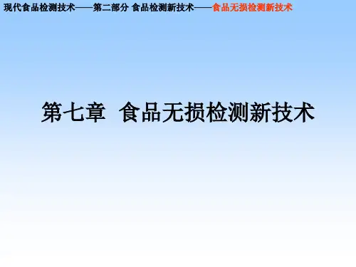 第七章  食品无损检测新技术